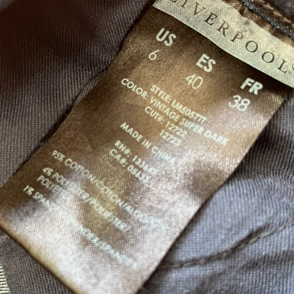 Liverpool Jeans Company women’s 6 x 28 Dark Blue Ankle Jeans - Picture 4 of 8